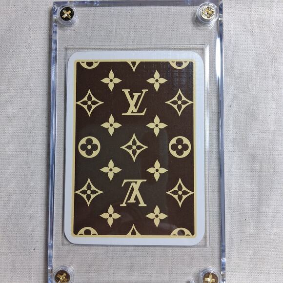 Louis Vuitton Monogram Authentic Brown LV Playing card in case Jack of Spades - Picture 1 of 2